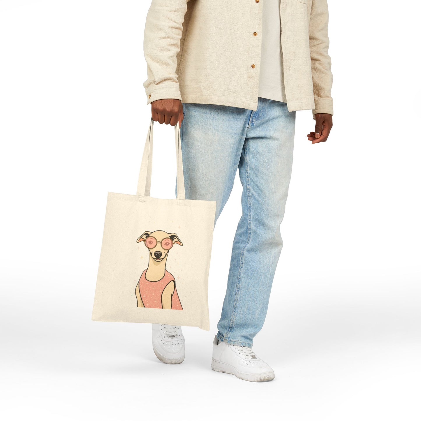 Stylish Dog Lover's Tote Bag, Cute Animal Gift, Eco-Friendly Shopping Bag, Reusable Everyday Tote, Pet Owner Accessory