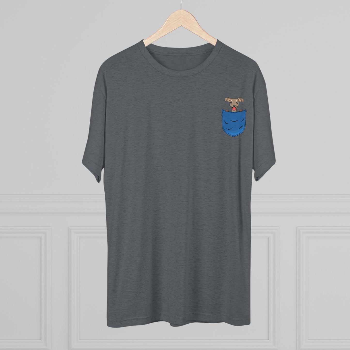 Playful Pocket Dog Tee - Cute Graphic T-Shirt, Unisex Crew Shirt, Casual Wear, Dog Lover Gift, Everyday Essentials