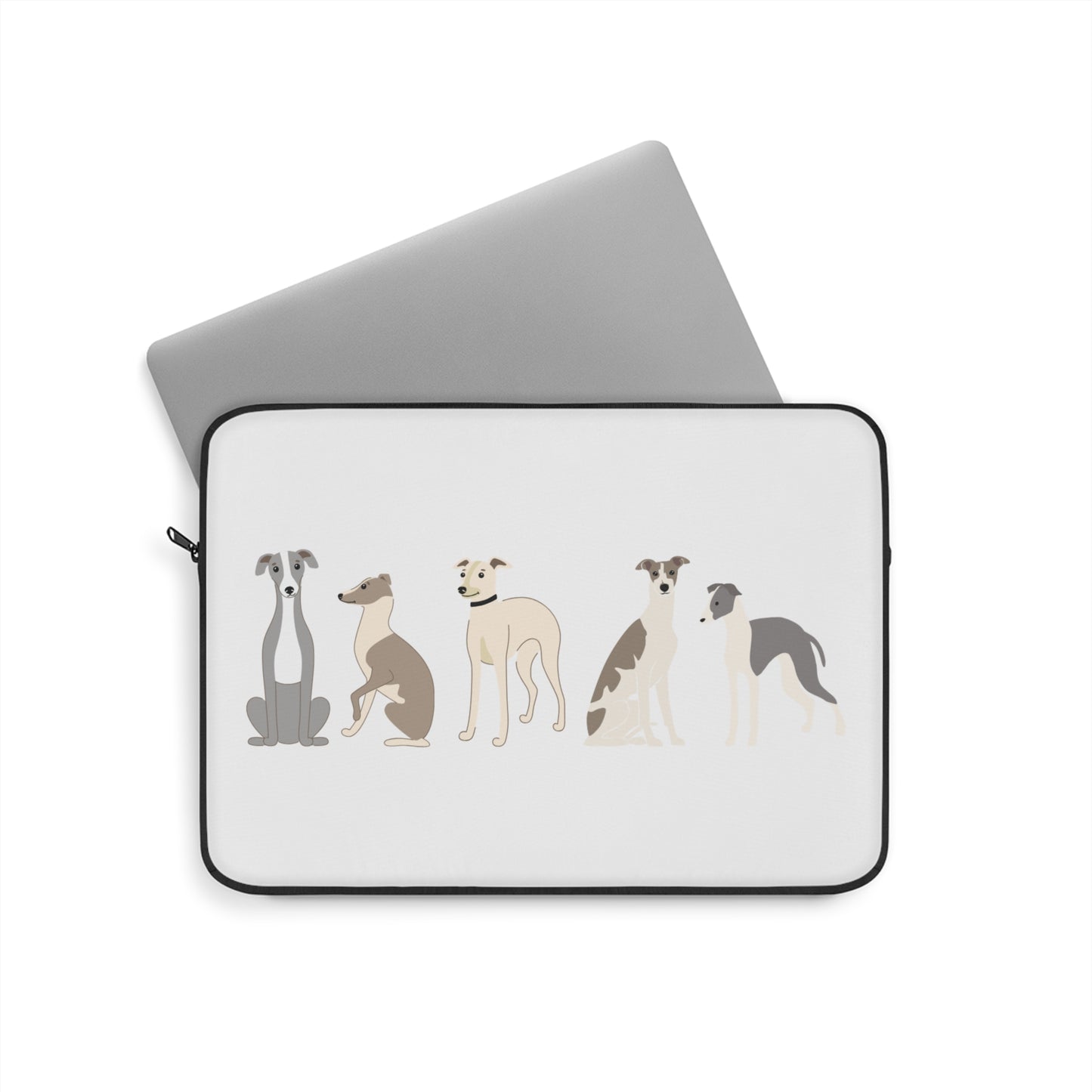 Stylish Dog Breed Laptop Sleeve - Cute Greyhound Design, Pet Lover Gift, Tech Accessory, Personalized Dog Gift, Animal Lover
