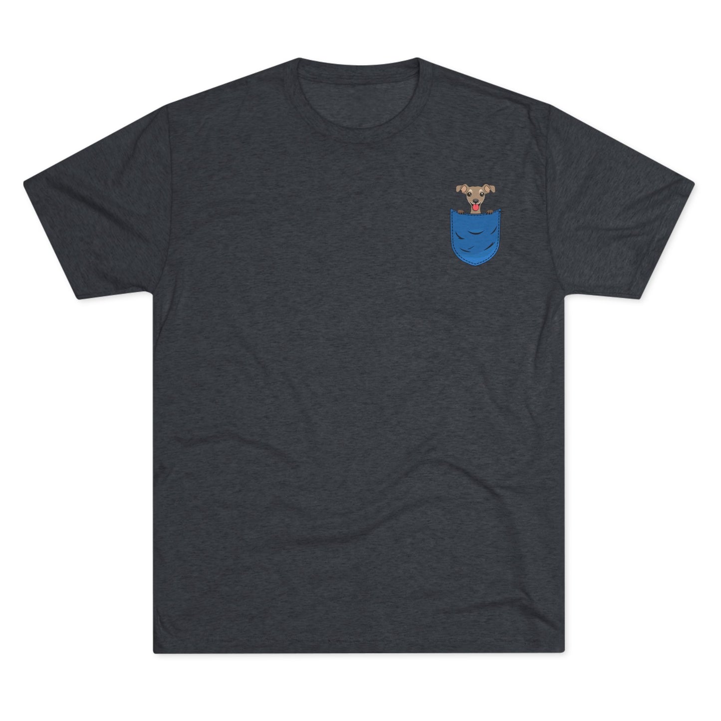 Playful Pocket Dog Tee - Cute Graphic T-Shirt, Unisex Crew Shirt, Casual Wear, Dog Lover Gift, Everyday Essentials