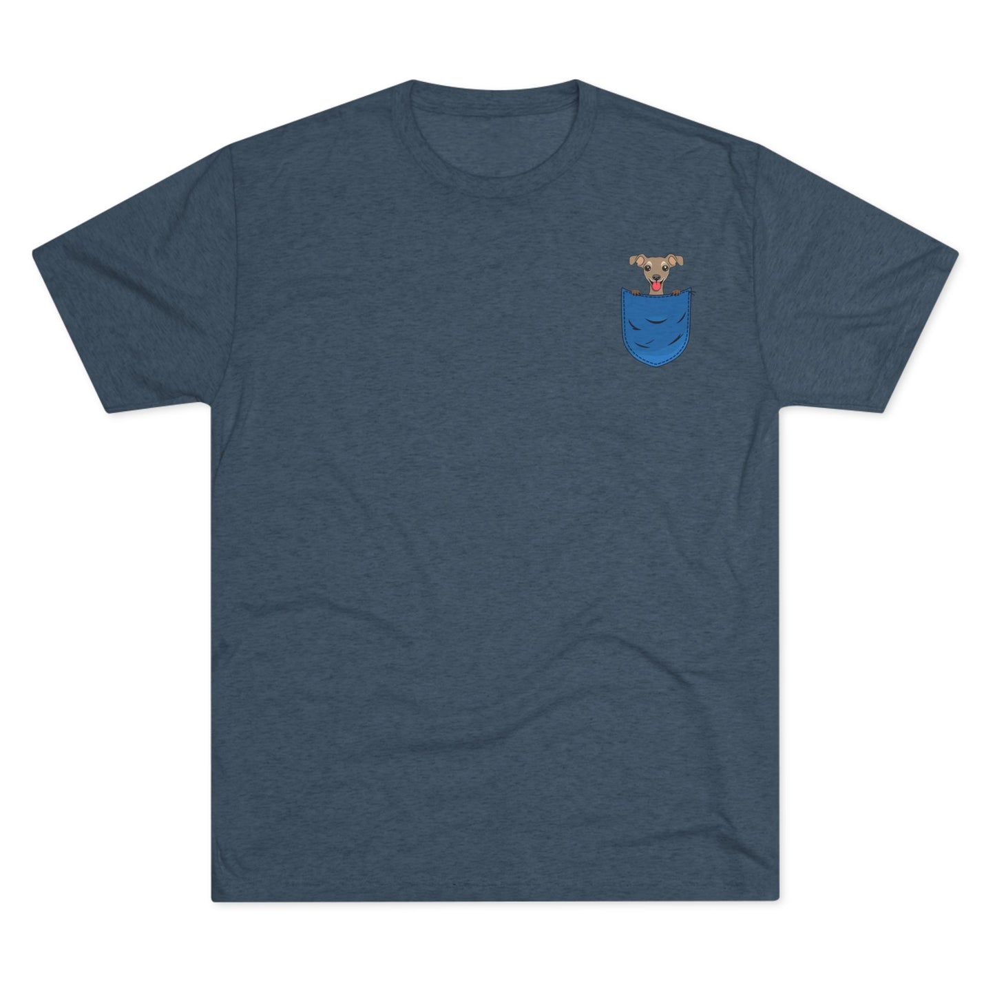 Playful Pocket Dog Tee - Cute Graphic T-Shirt, Unisex Crew Shirt, Casual Wear, Dog Lover Gift, Everyday Essentials