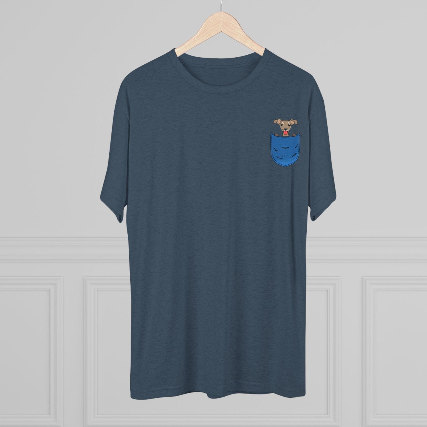 Playful Pocket Dog Tee - Cute Graphic T-Shirt, Unisex Crew Shirt, Casual Wear, Dog Lover Gift, Everyday Essentials
