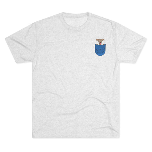 Playful Pocket Dog Tee - Cute Graphic T-Shirt, Unisex Crew Shirt, Casual Wear, Dog Lover Gift, Everyday Essentials