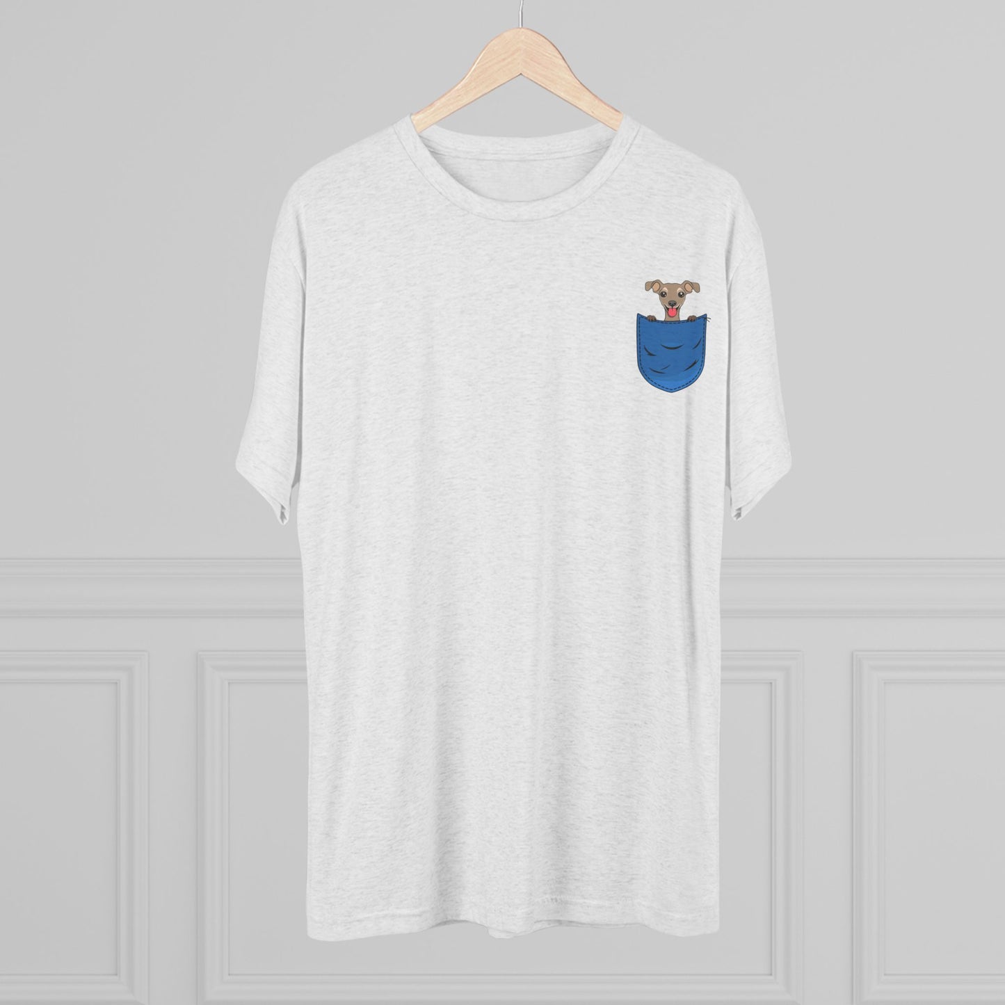 Playful Pocket Dog Tee - Cute Graphic T-Shirt, Unisex Crew Shirt, Casual Wear, Dog Lover Gift, Everyday Essentials