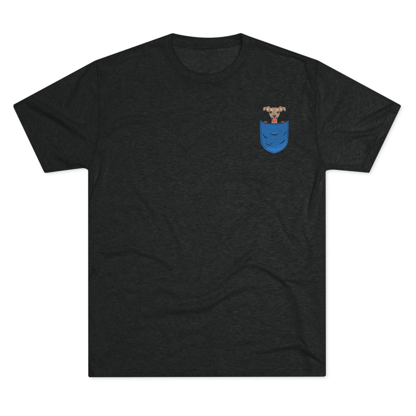 Playful Pocket Dog Tee - Cute Graphic T-Shirt, Unisex Crew Shirt, Casual Wear, Dog Lover Gift, Everyday Essentials