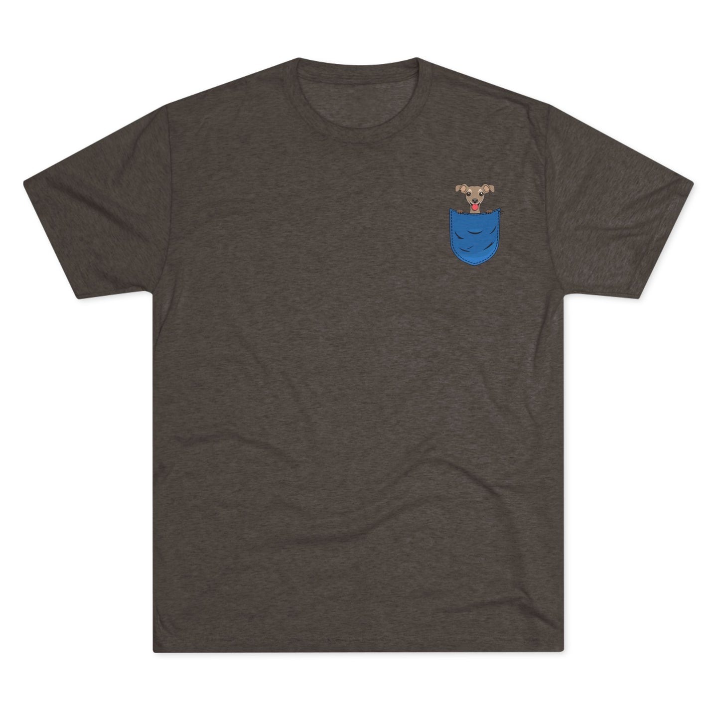 Playful Pocket Dog Tee - Cute Graphic T-Shirt, Unisex Crew Shirt, Casual Wear, Dog Lover Gift, Everyday Essentials