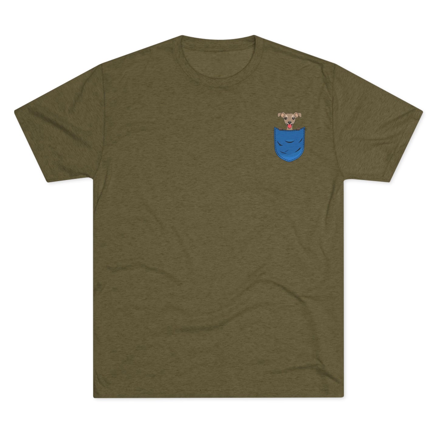 Playful Pocket Dog Tee - Cute Graphic T-Shirt, Unisex Crew Shirt, Casual Wear, Dog Lover Gift, Everyday Essentials