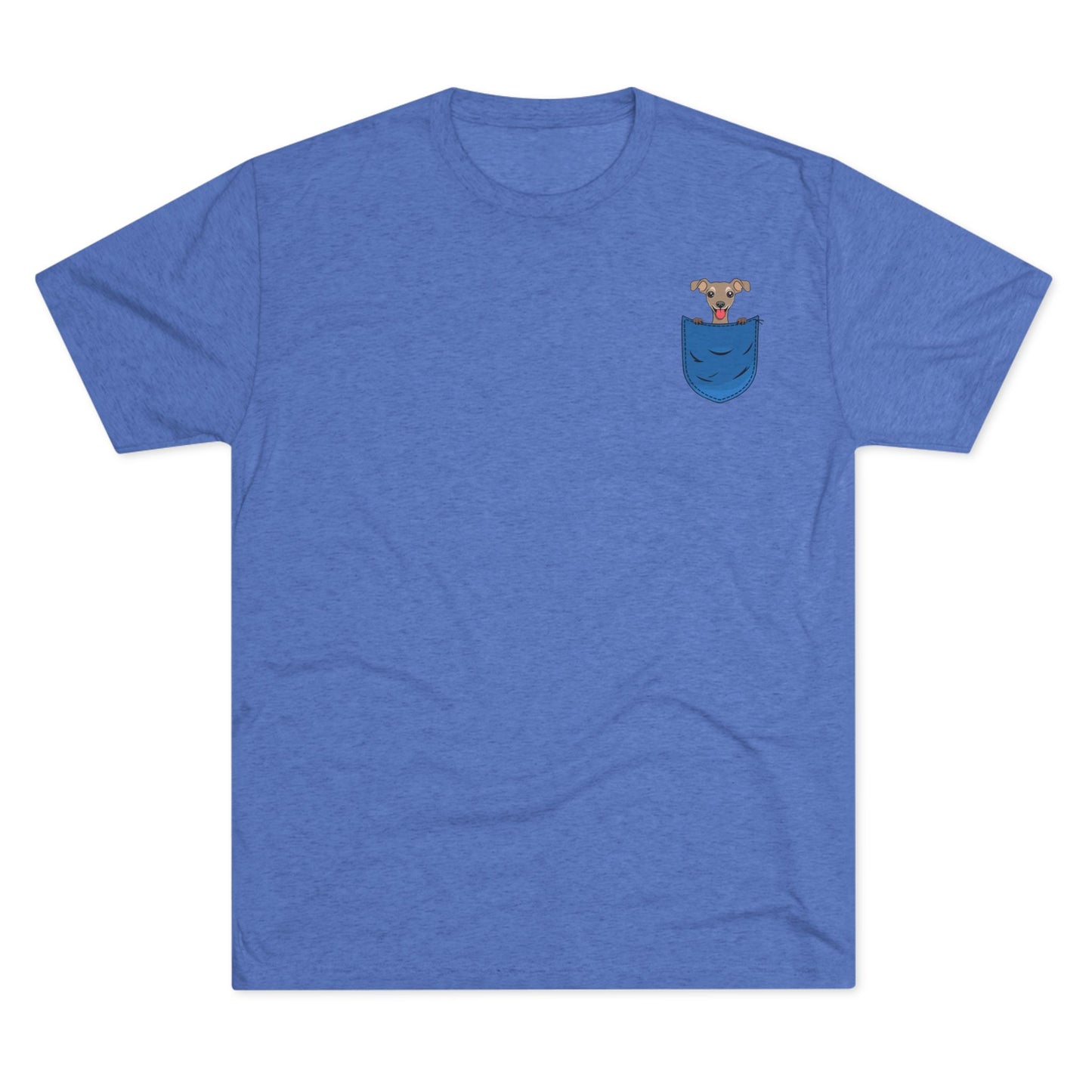 Playful Pocket Dog Tee - Cute Graphic T-Shirt, Unisex Crew Shirt, Casual Wear, Dog Lover Gift, Everyday Essentials