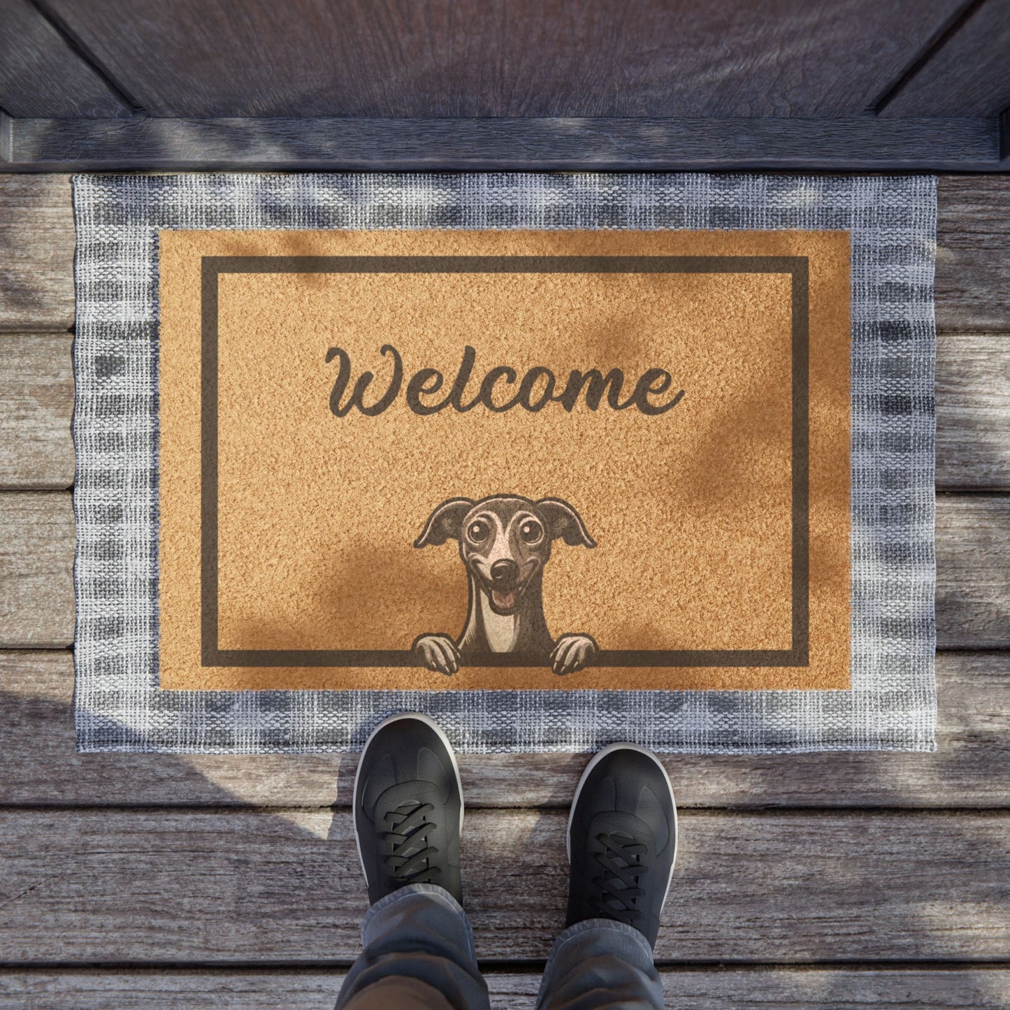 Charming Dog Welcome Doormat, Cute Pet Door Mat, Indoor Outdoor Mat, Home Decor, Gift for Dog Lovers