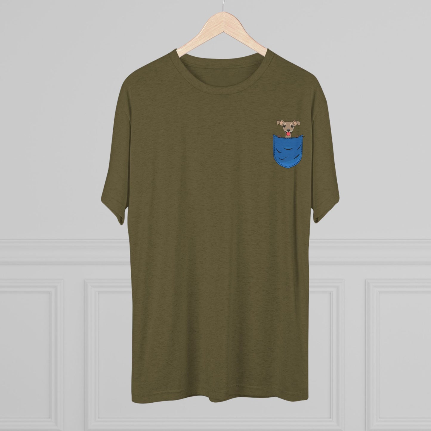 Playful Pocket Dog Tee - Cute Graphic T-Shirt, Unisex Crew Shirt, Casual Wear, Dog Lover Gift, Everyday Essentials