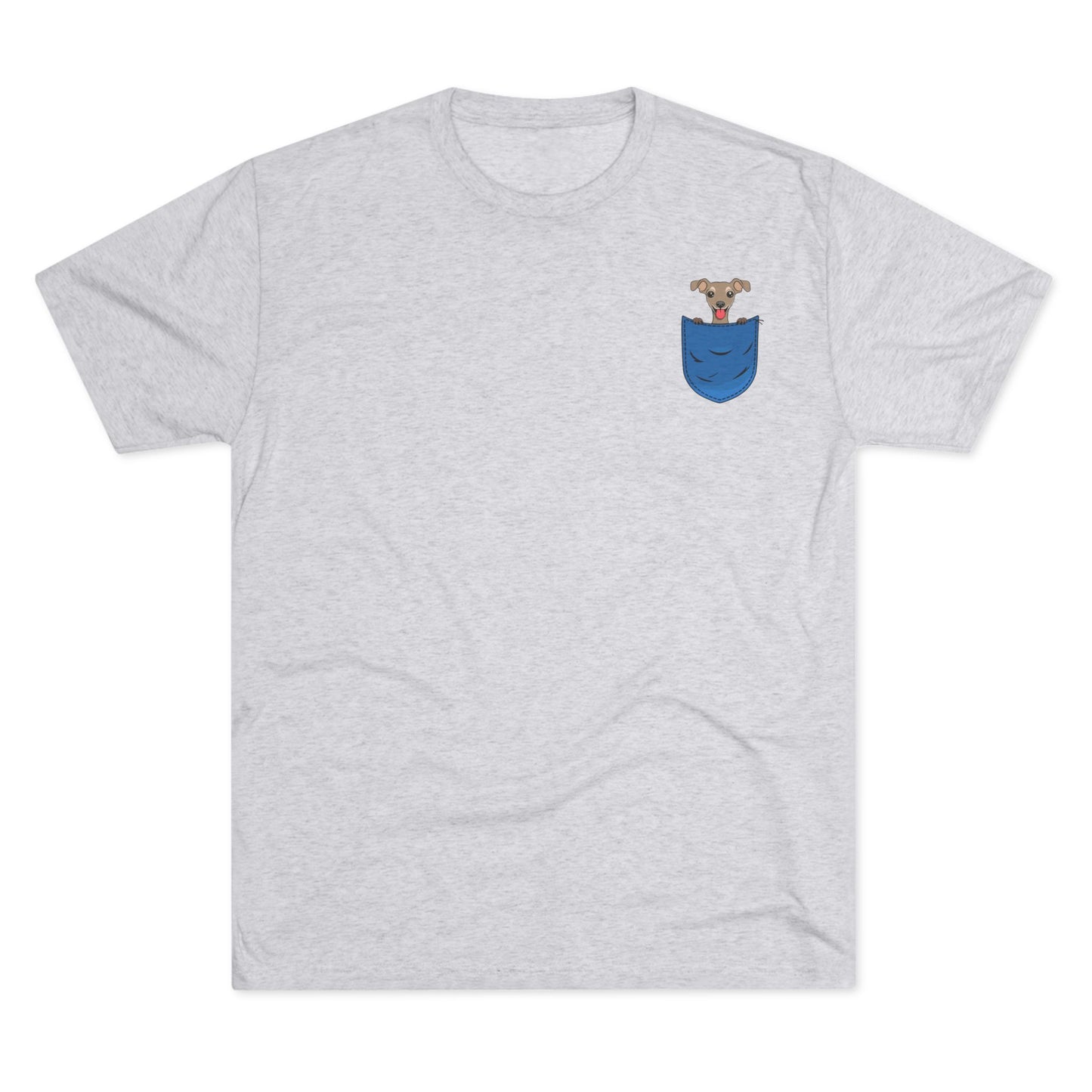 Playful Pocket Dog Tee - Cute Graphic T-Shirt, Unisex Crew Shirt, Casual Wear, Dog Lover Gift, Everyday Essentials