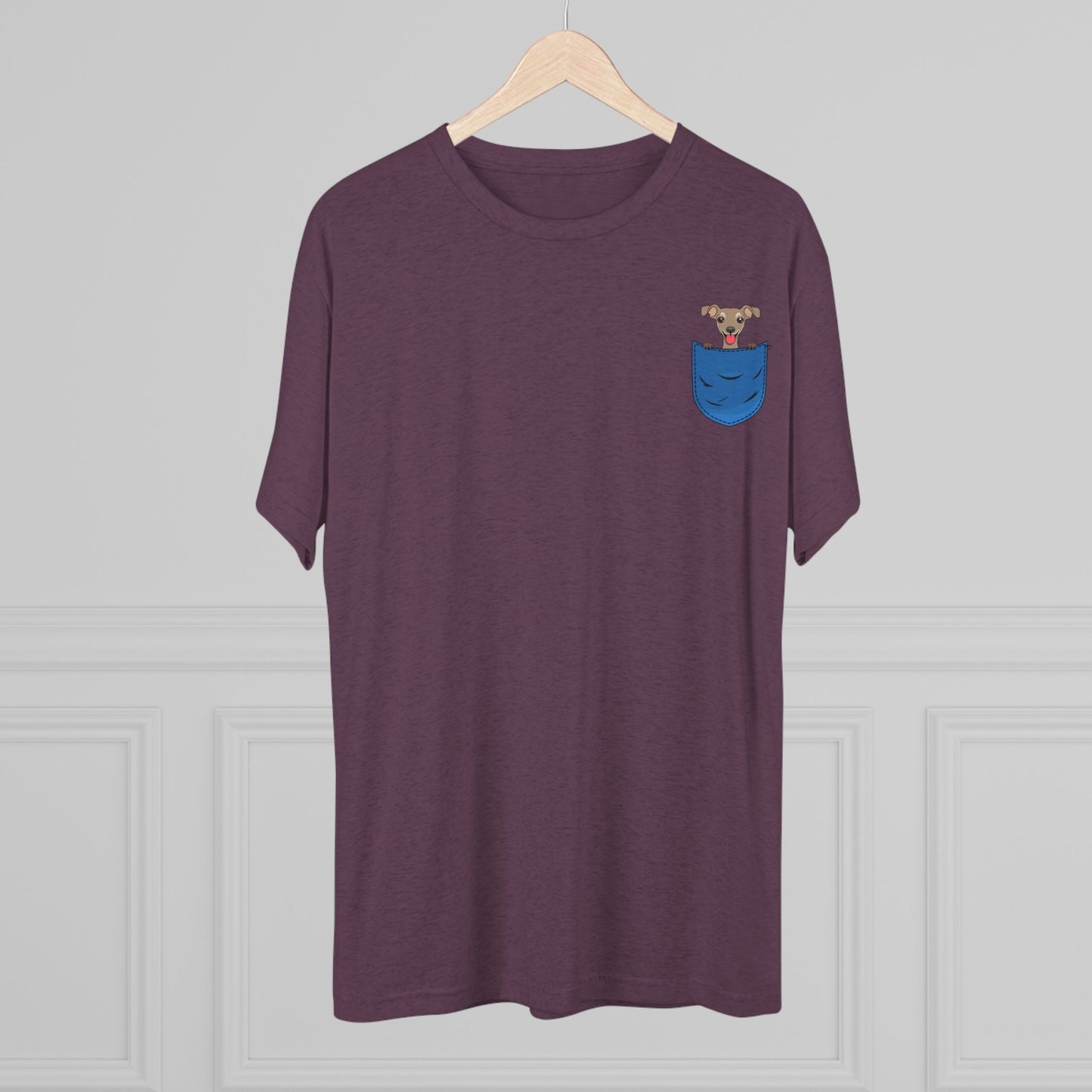 Playful Pocket Dog Tee - Cute Graphic T-Shirt, Unisex Crew Shirt, Casual Wear, Dog Lover Gift, Everyday Essentials