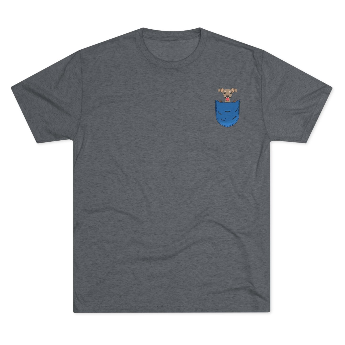 Playful Pocket Dog Tee - Cute Graphic T-Shirt, Unisex Crew Shirt, Casual Wear, Dog Lover Gift, Everyday Essentials