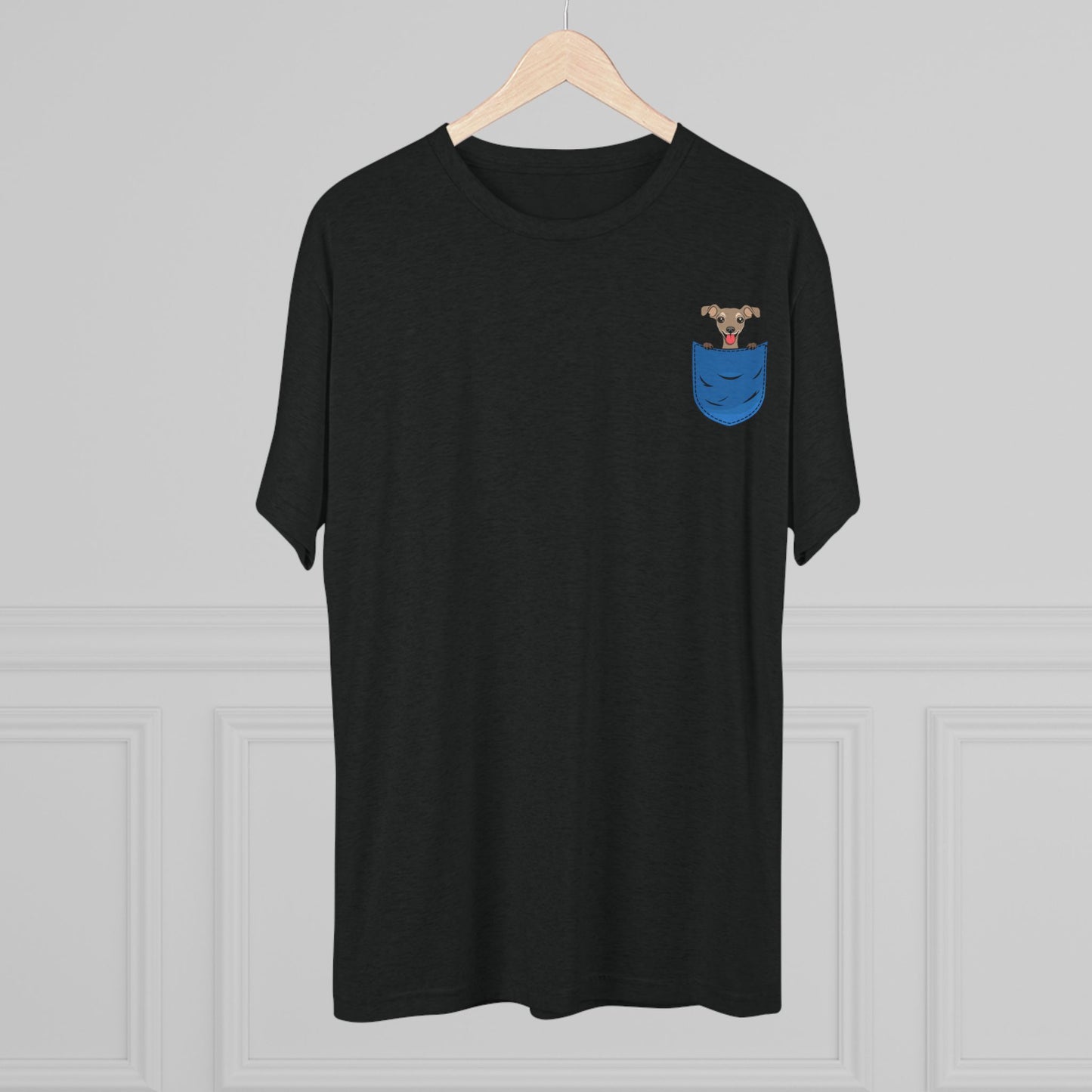 Playful Pocket Dog Tee - Cute Graphic T-Shirt, Unisex Crew Shirt, Casual Wear, Dog Lover Gift, Everyday Essentials
