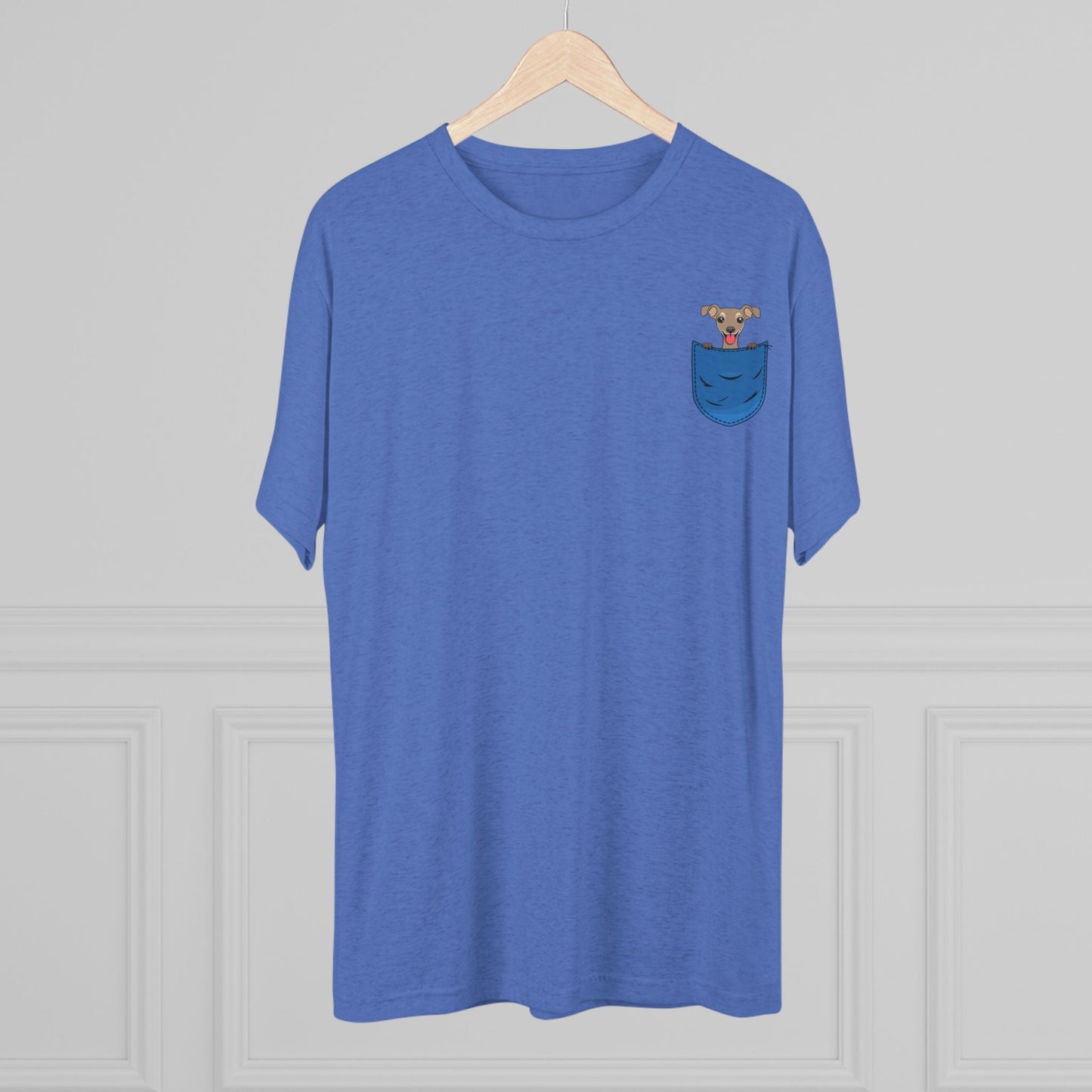 Playful Pocket Dog Tee - Cute Graphic T-Shirt, Unisex Crew Shirt, Casual Wear, Dog Lover Gift, Everyday Essentials