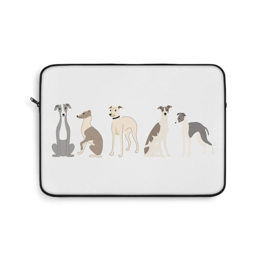 Stylish Dog Breed Laptop Sleeve - Cute Greyhound Design, Pet Lover Gift, Tech Accessory, Personalized Dog Gift, Animal Lover