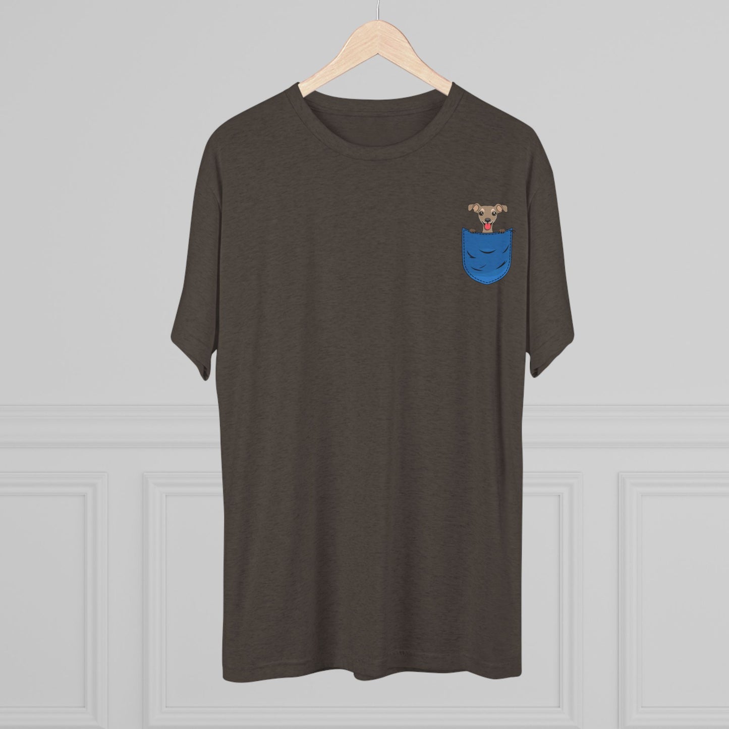 Playful Pocket Dog Tee - Cute Graphic T-Shirt, Unisex Crew Shirt, Casual Wear, Dog Lover Gift, Everyday Essentials