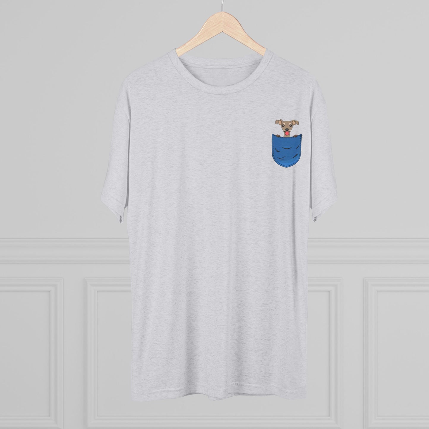 Playful Pocket Dog Tee - Cute Graphic T-Shirt, Unisex Crew Shirt, Casual Wear, Dog Lover Gift, Everyday Essentials